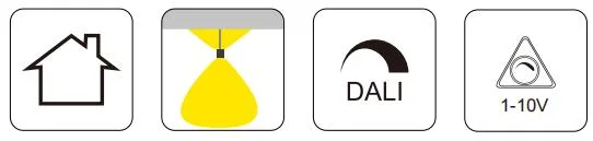 Dali Dimmable LED Pendent Lamp LED Panel Light Hanging Commercial Residential High End Class Anti Glare 4FT 5FT 50W 60W Просветительная лампа с регулируемой светодиодной лампой 1