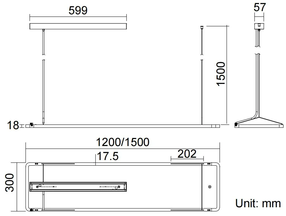 Dali Dimmable LED Pendent Lamp LED Panel Light Hanging Commercial Residential High End Class Anti Glare 4FT 5FT 50W 60W Просветительная лампа с регулируемой светодиодной лампой 9