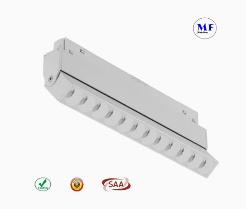 Светодиодный трек Линейный свет Ra 90+ Пластиковая розничная торговля Промышленный черно-белый супермаркет Магнитно-образная мастерская Магазин 1