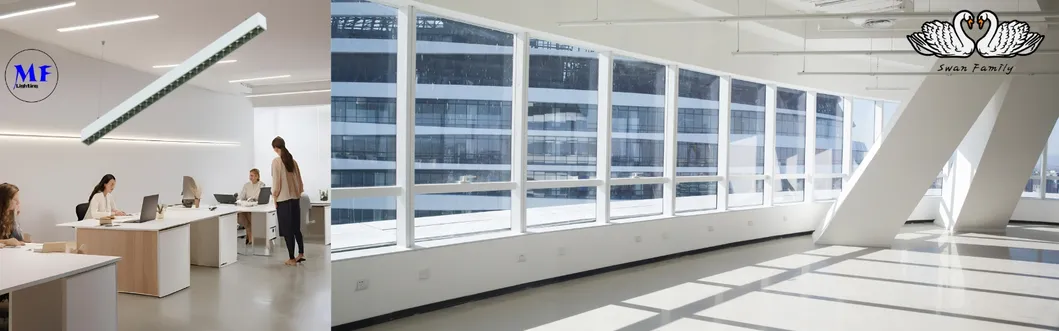 Светодиодный трек Линейный свет Ra 90+ Пластиковая розничная торговля Промышленный черно-белый супермаркет Магнитно-образная мастерская Магазин 5