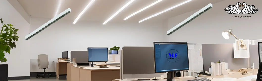 Светодиодный трек Линейный свет Ra 90+ Пластиковая розничная торговля Промышленный черно-белый супермаркет Магнитно-образная мастерская Магазин 6