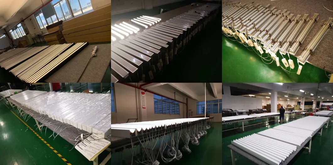 Светодиодный трек Линейный свет Ra 90+ Пластиковая розничная торговля Промышленный черно-белый супермаркет Магнитно-образная мастерская Магазин 8