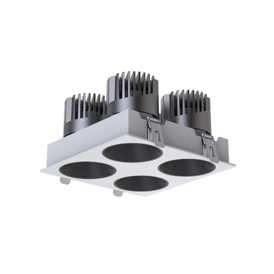 IP20 Frameless Four-Head Anti-Glare Dimmable LED Down Light Support Triac 0-10V Dali-2 Dt6 Dt8 Spot Light