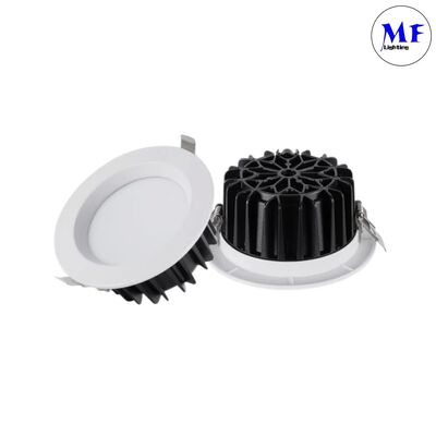 Aluminum High Power 5W/7W/10W/12W/15W/20W/25W/30W/35W/40W/45W/50W Dimming CCT Adjustable Dimmable Smart Recessed Indoor Downlight Spot IP40 Hotel LED Down Light