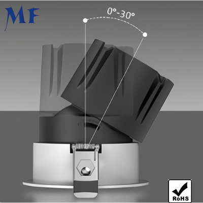 LED Down Light Spotlight Round Anti-glare 10W 20W 25W 120lm/W EIK07 ETL Driver 5 CCT Ajust Dali Dim COB
