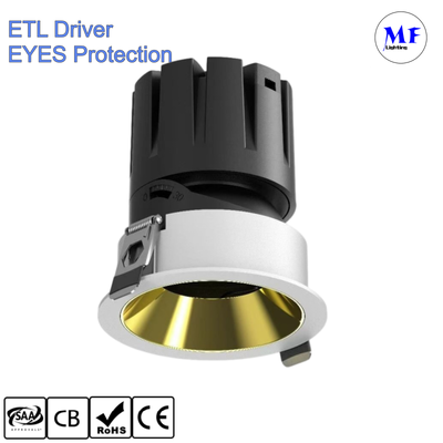 LED Down Light Spotlight Round Anti-glare 10W 20W 25W 120lm/W EIK07 ETL Driver 5 CCT Ajust Dali Dim COB