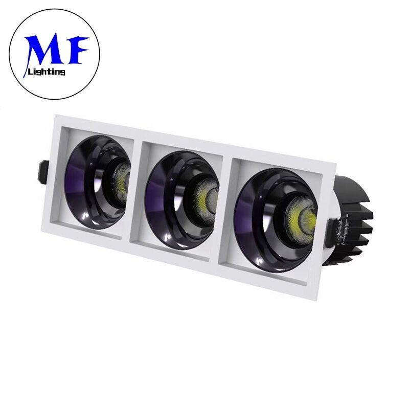 7W10W12W15W Anti-Glare Recessed Spot Down Light,TRIAC/0-10V/DALI-2 Dimmable, 100lm/W CRI90, AC100-277V, 1/2/3 Heads