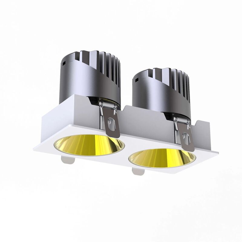 Frameless Anti Glare Spot Light-Double Heads IP20 LED Down Light Support Triac, 0-10V, Dali-2, Dali Dt6, Dt8 Dimmable Light