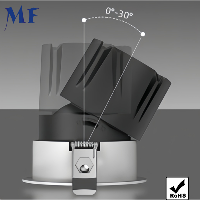 LED Down Light Spotlight Round Anti-glare 10W 20W 25W 120lm/W EIK07 ETL Driver 5 CCT Ajust Dali Dim COB