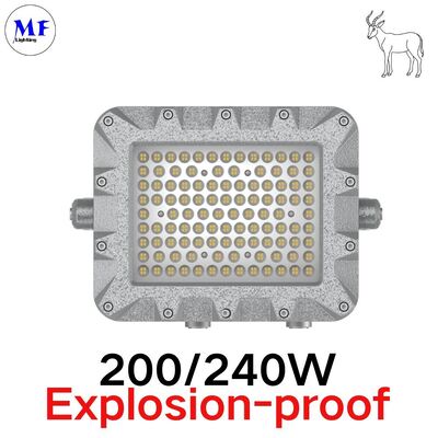 Atex IP66 IK08 Взрывостойкий светодиодный светодиодный светодиод 140LM/W 150W 200W 240W 300W 400W с закаленными стеклянными линзами для нефти и газа Химическая добыча опасной зоны