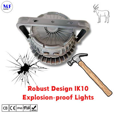 ATEX LED Highbay Light Взрывостойкий НЛО Зона 1 Зона 2 Dim 200W 300W 400W IP66 Ik10 Сталелитейные электростанции Алкоголь Нефть Газ Жестокий промышленный